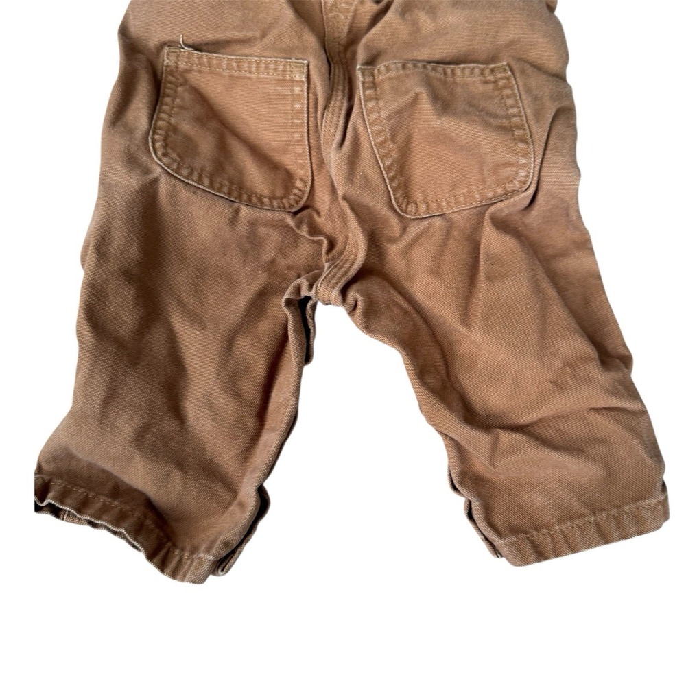 100% Cotton Boys 6m Tan Carhartt Overalls Model OX8609-B - Picture 5 of 5